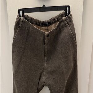 Grey Drop crotch linen Casual Chinos